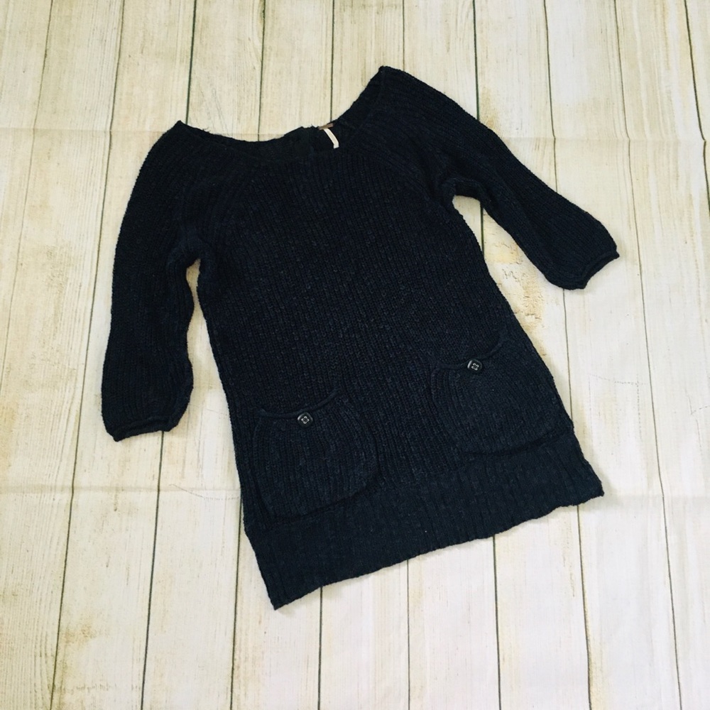 Free People 3/4 Sleeve Tunic Sweater - Size XS